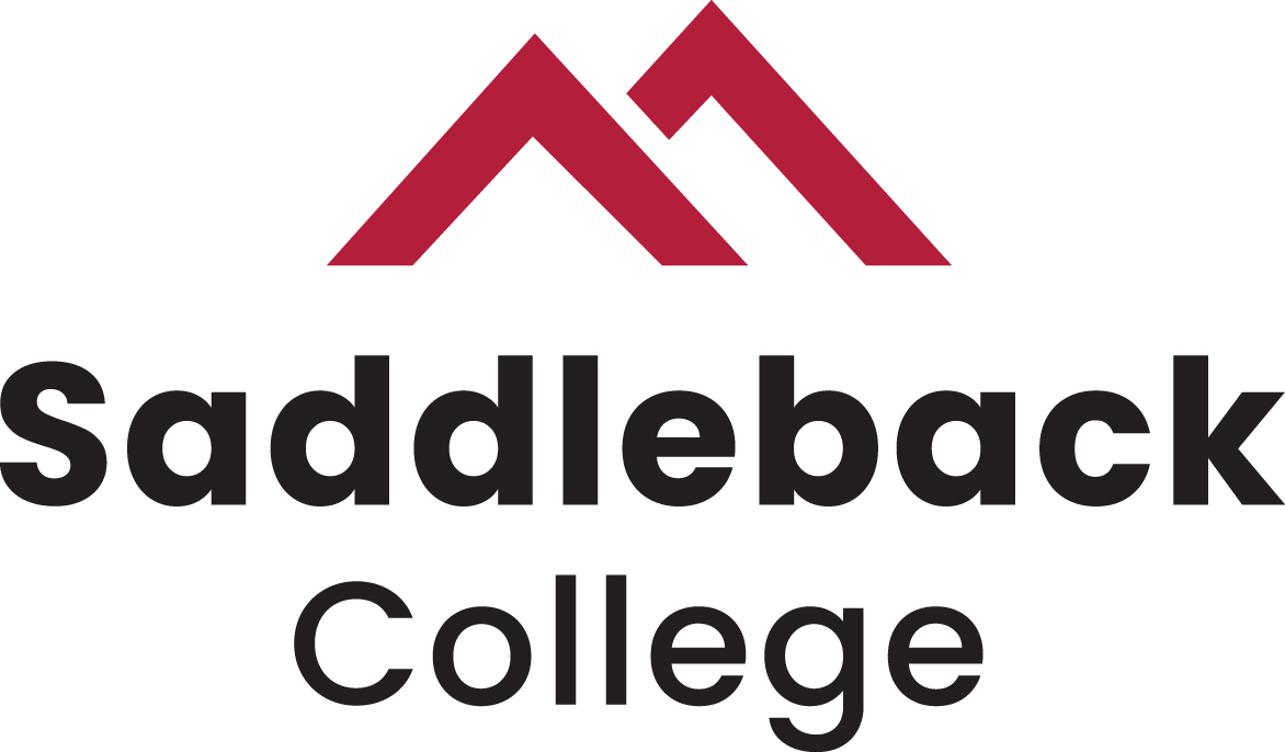 Saddleback College Logo with red Mountains